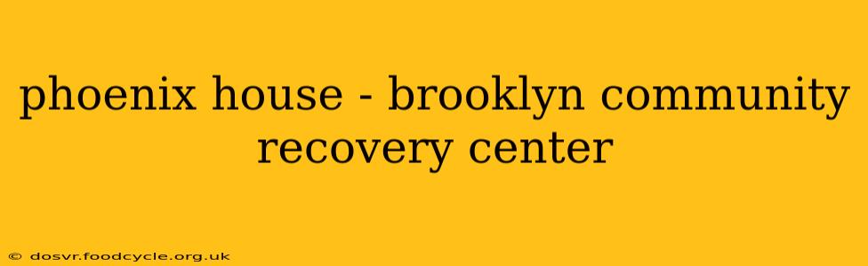phoenix house - brooklyn community recovery center