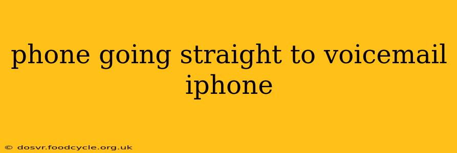 phone going straight to voicemail iphone