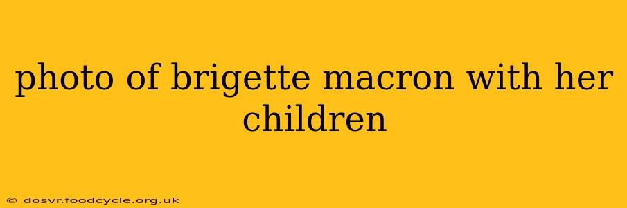 photo of brigette macron with her children