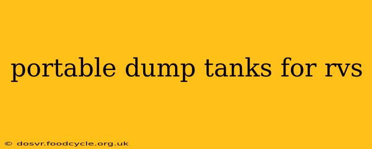 portable dump tanks for rvs