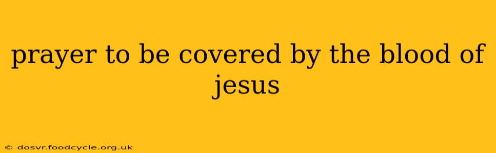 prayer to be covered by the blood of jesus