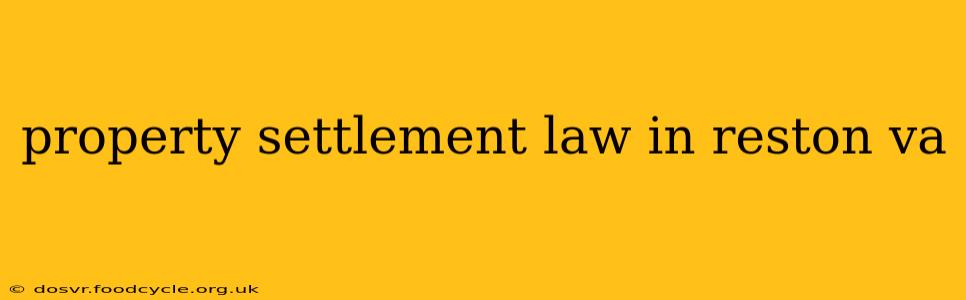 property settlement law in reston va