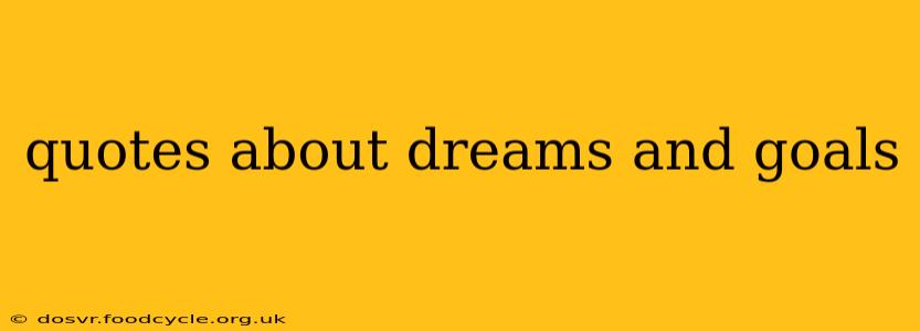 quotes about dreams and goals