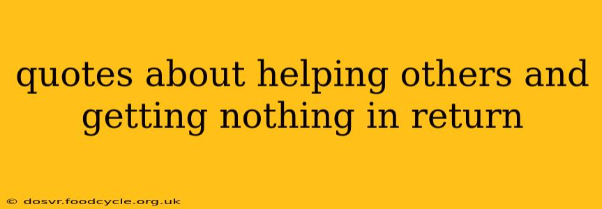 quotes about helping others and getting nothing in return