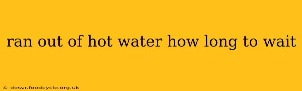 ran out of hot water how long to wait