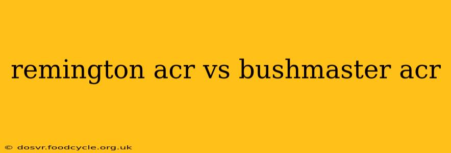 remington acr vs bushmaster acr