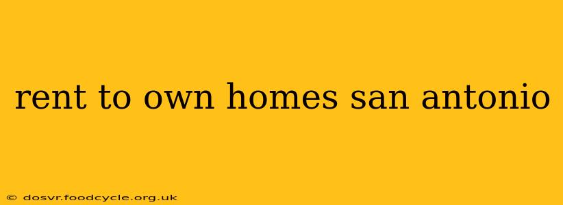 rent to own homes san antonio