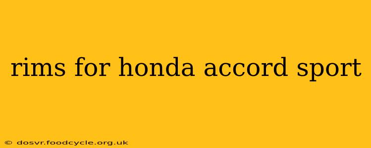 rims for honda accord sport
