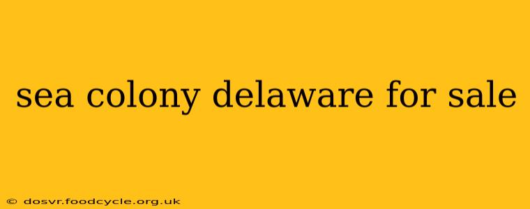 sea colony delaware for sale