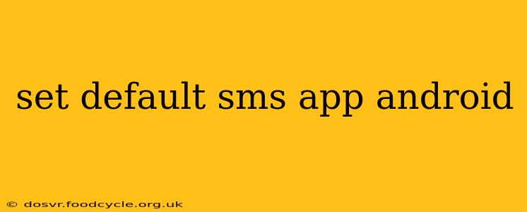set default sms app android