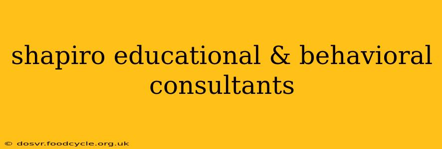 shapiro educational & behavioral consultants