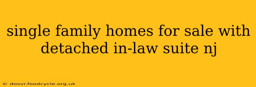 single family homes for sale with detached in-law suite nj
