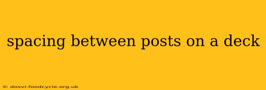 spacing between posts on a deck