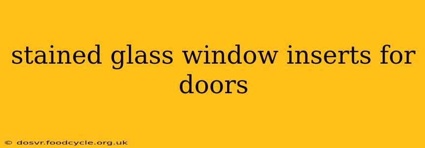 stained glass window inserts for doors