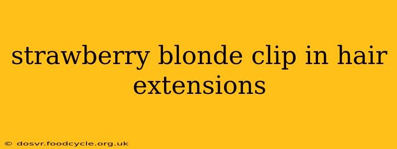 strawberry blonde clip in hair extensions