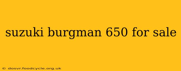 suzuki burgman 650 for sale