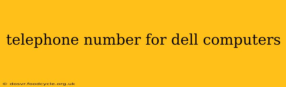 telephone number for dell computers