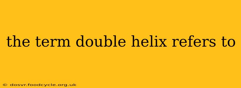 the term double helix refers to