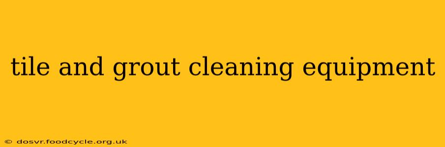 tile and grout cleaning equipment