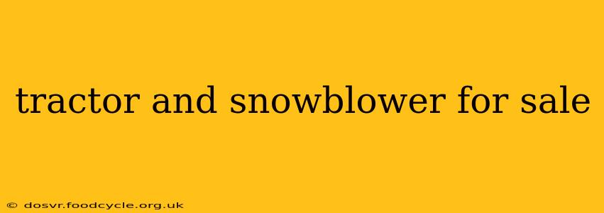 tractor and snowblower for sale