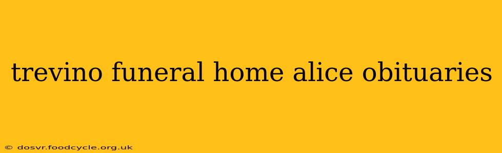 trevino funeral home alice obituaries