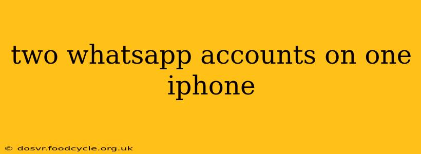 two whatsapp accounts on one iphone