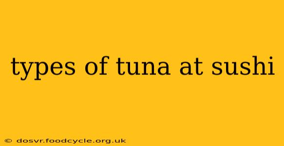 types of tuna at sushi