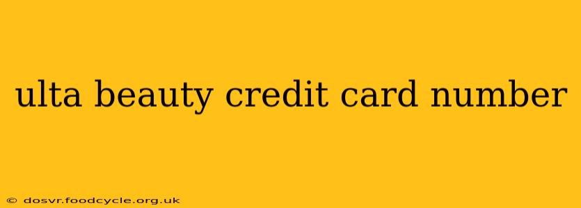 ulta beauty credit card number