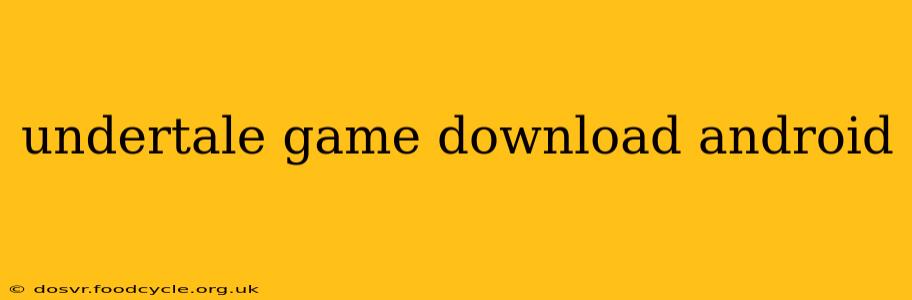 undertale game download android