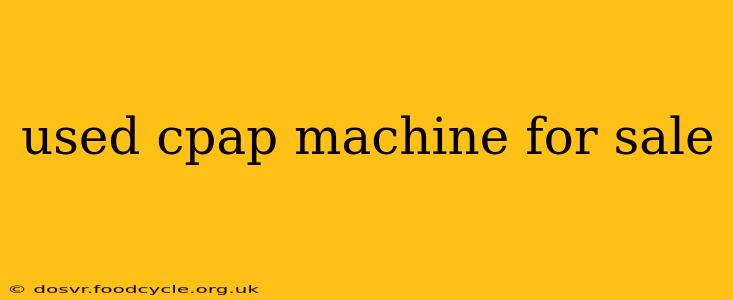 used cpap machine for sale