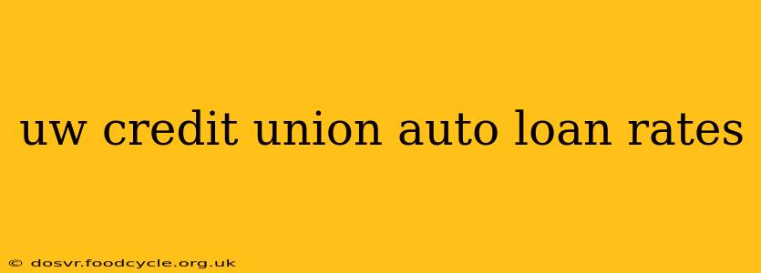 uw credit union auto loan rates