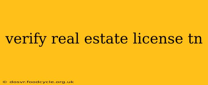verify real estate license tn