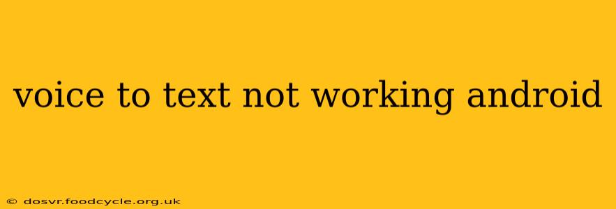voice to text not working android