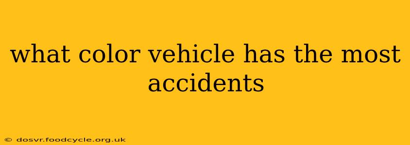 what color vehicle has the most accidents