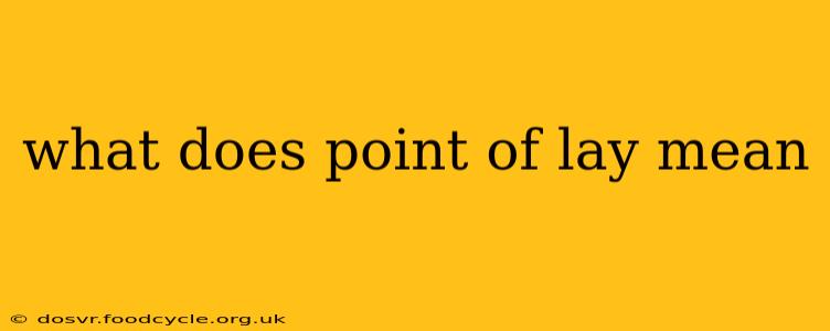 what does point of lay mean