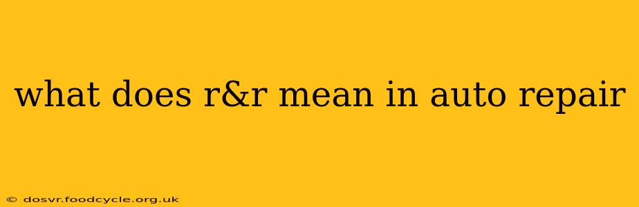 what does r&r mean in auto repair