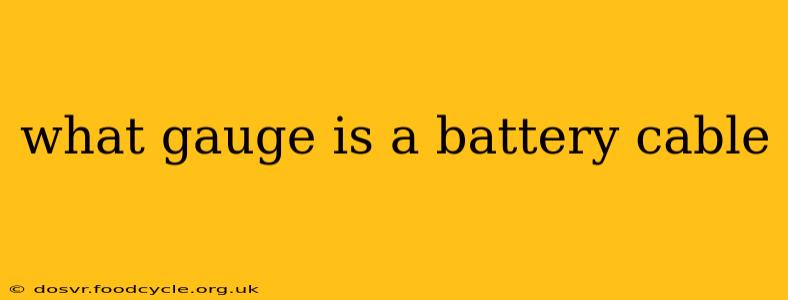 what gauge is a battery cable