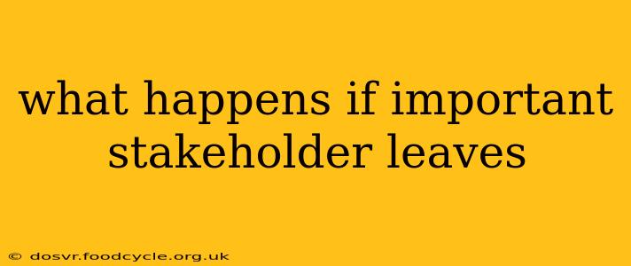 what happens if important stakeholder leaves