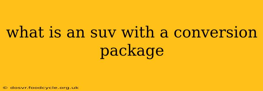 what is an suv with a conversion package