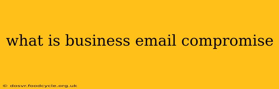 what is business email compromise