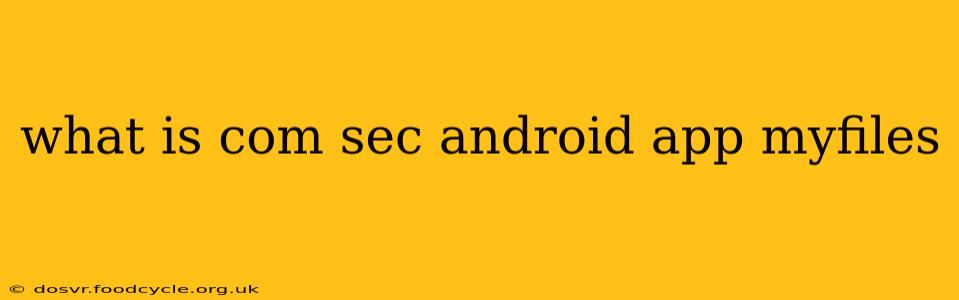 what is com sec android app myfiles