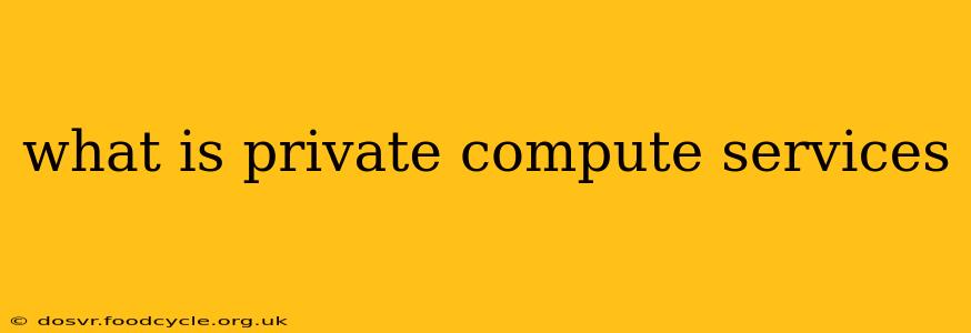 what is private compute services