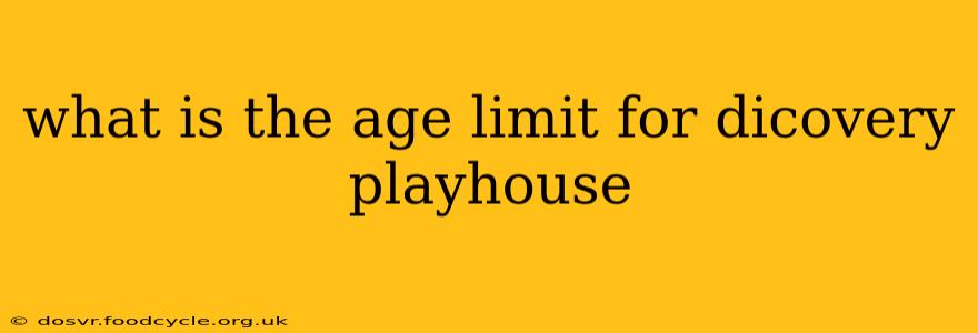 what is the age limit for dicovery playhouse