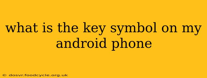 what is the key symbol on my android phone