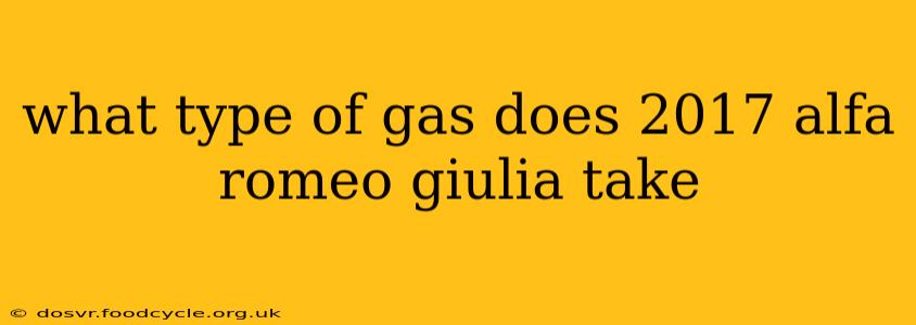 what type of gas does 2017 alfa romeo giulia take