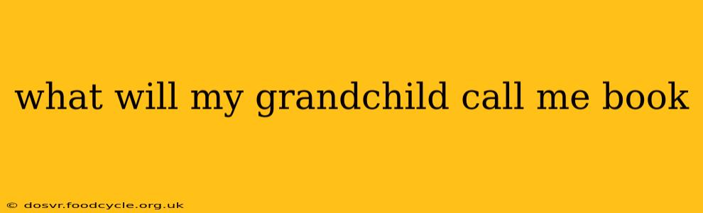 what will my grandchild call me book