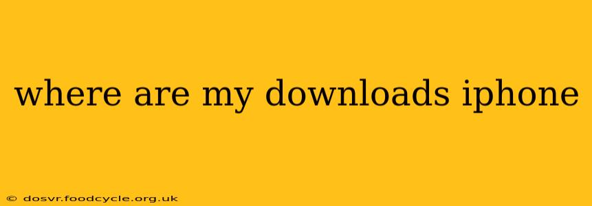 where are my downloads iphone