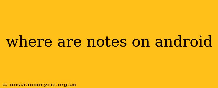 where are notes on android