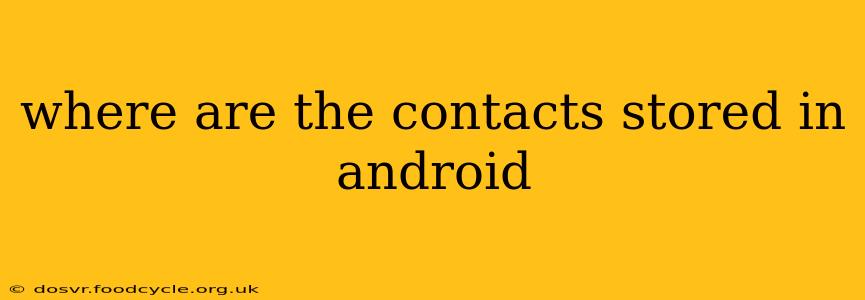 where are the contacts stored in android