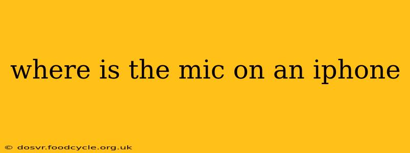where is the mic on an iphone